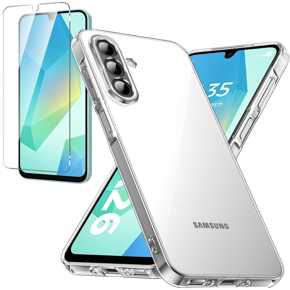 Mocne Etui Air Case PRO 2mm | Bezbarwne + SZKŁO do Samsung Galaxy A26 5G