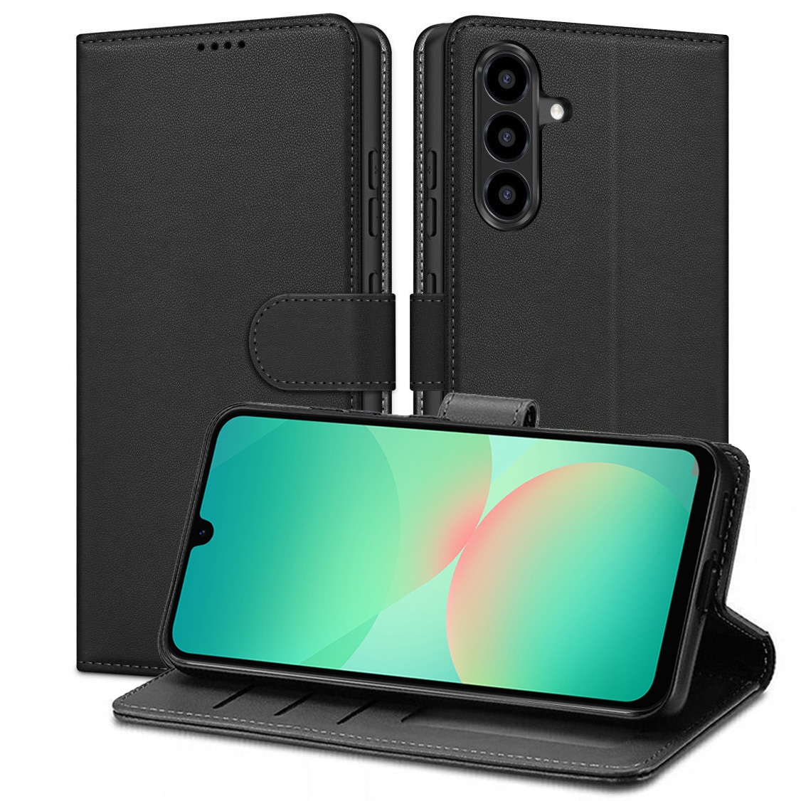 Etui z Klapką Wallet Case | Czarne do Samsung Galaxy A26 5G