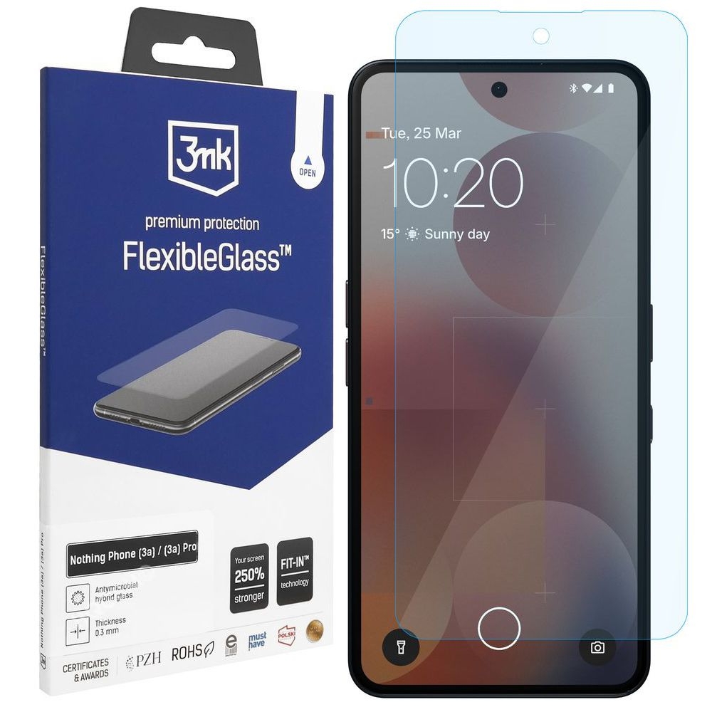 3mk Flexible Glass | Nietłukące Szkło Hybrydowe do Nothing Phone (3a) / (3a) Pro