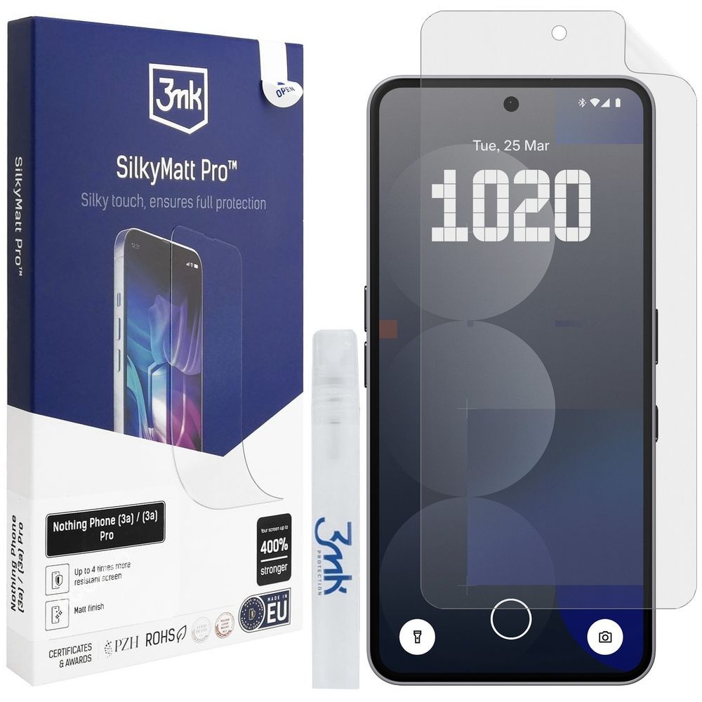 3mk SilkyMatt Pro | Matowa Folia Ochronna do Nothing Phone (3a) / (3a) Pro