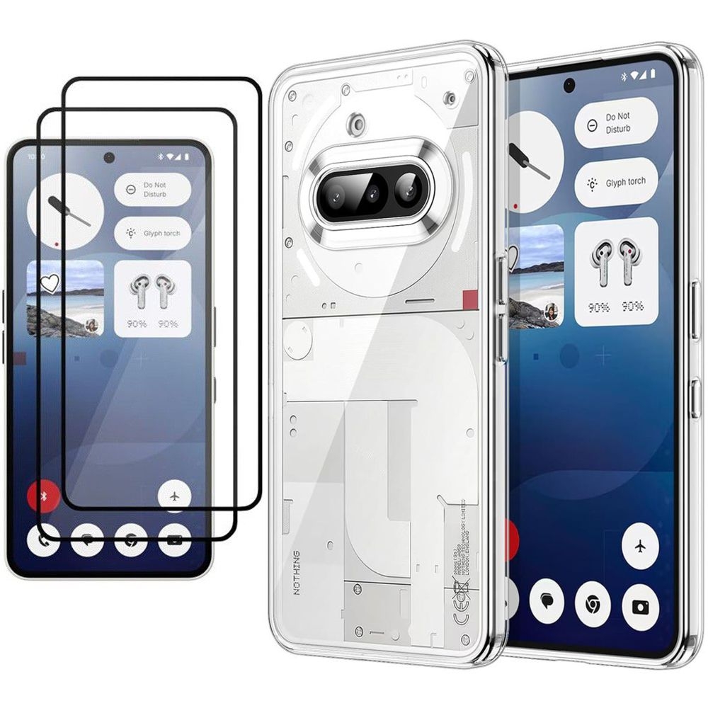 Etui Clear Hybrid Case | Crystal + 2x SZKŁO 5D do Nothing Phone (3a)