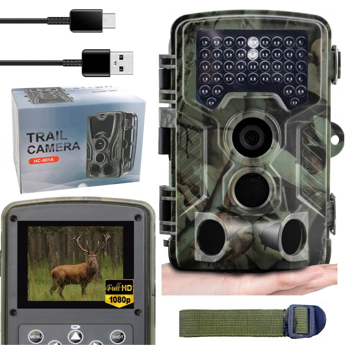 Suntek | Fotopułapka IR 940nm | Kamera Myśliwska Leśna Full HD Polskie Menu 20Mpx