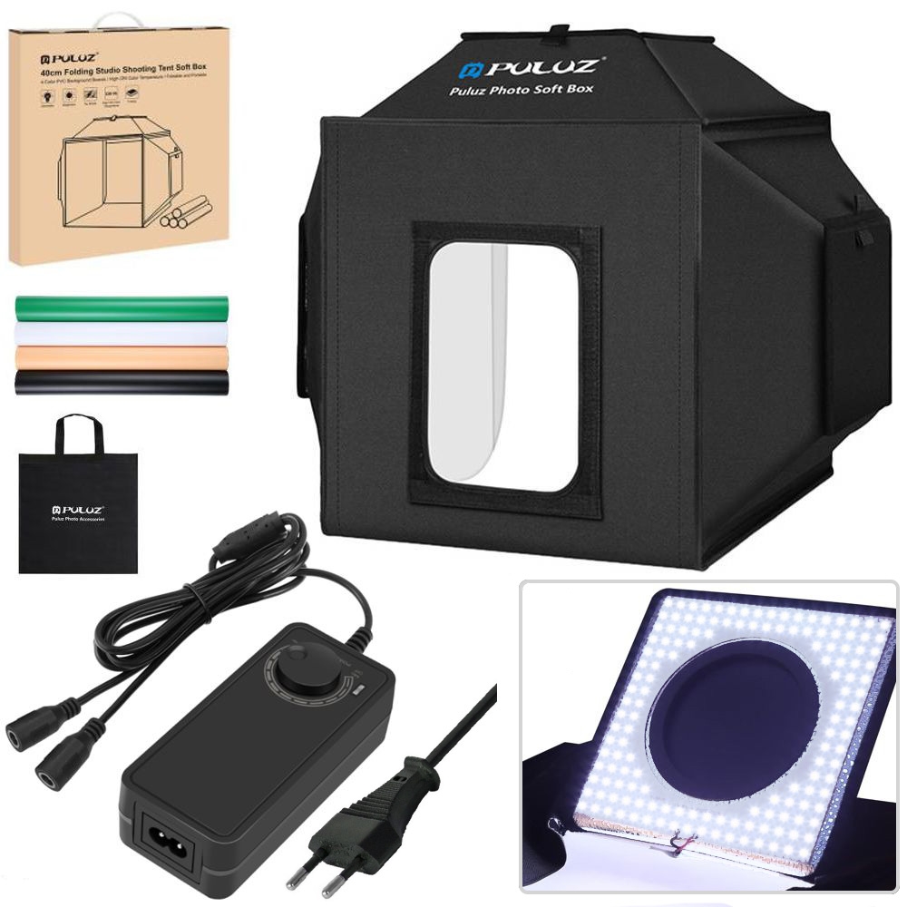 Puluz PU5042 | Namiot Bezcieniowy do Zdjęć Produktowych | 40cm 5500K 72W