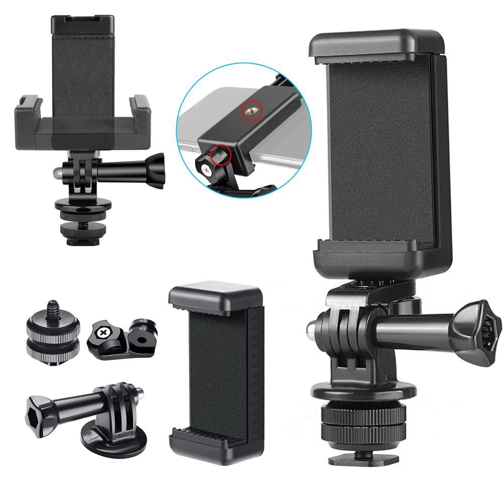 Uchwyt na Telefon | Adapter 1/4&#8243; do Statywu Kijka Lampy + Zimna Stopka + GoPro