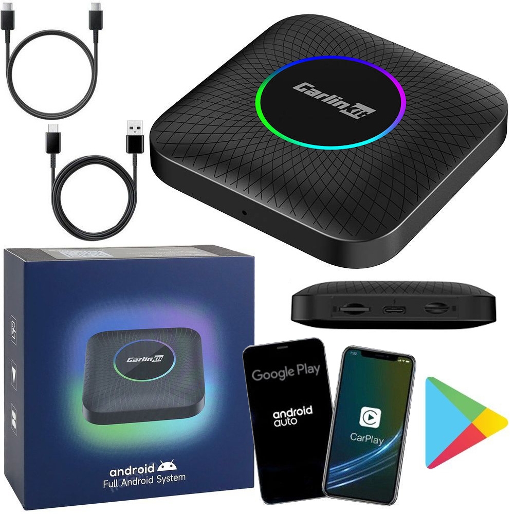 CarLinKit Tbox Ambient | Bezprzewodowy Adapter do Samochodu z Apple CarPlay i Android Auto