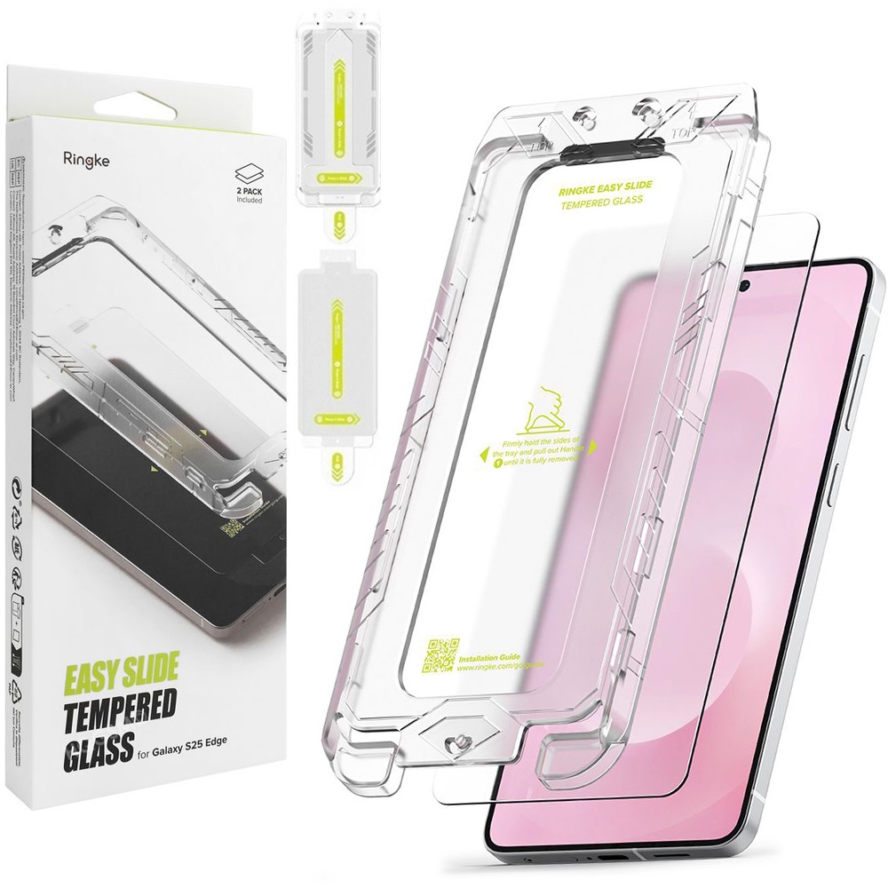 2x Szkło Hartowane RINGKE Easy Slide Tempered Glass + Aplikator do Samsung Galaxy S25 Edge
