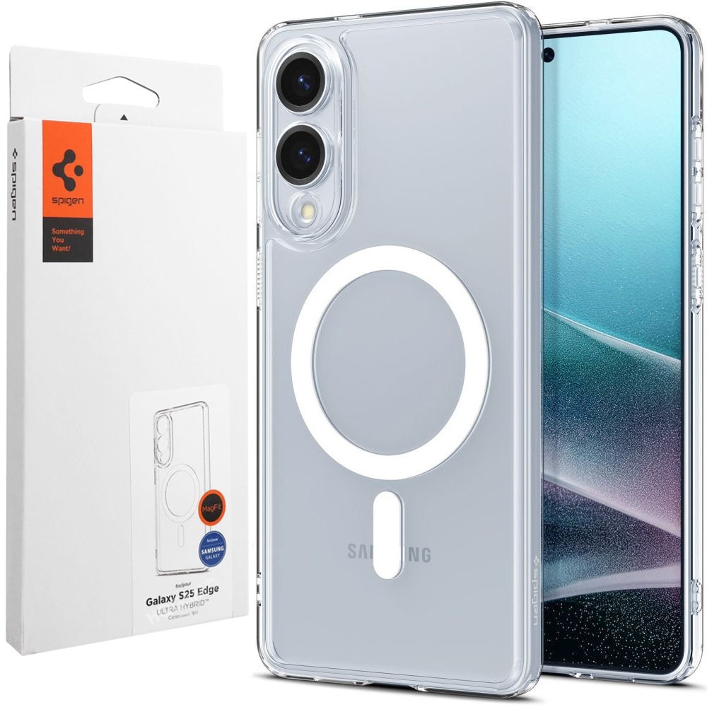 Etui SPIGEN Ultra Hybrid MagSafe | Clear White do Samsung Galaxy S25 Edge