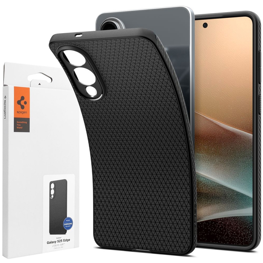 Etui SPIGEN Liquid Air | Black do Samsung Galaxy S25 Edge