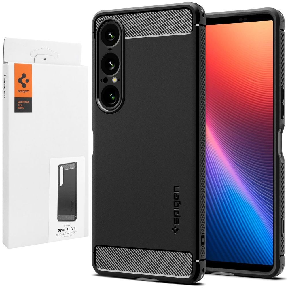 Etui SPIGEN Rugged Armor | Black do Sony Xperia 1 VII