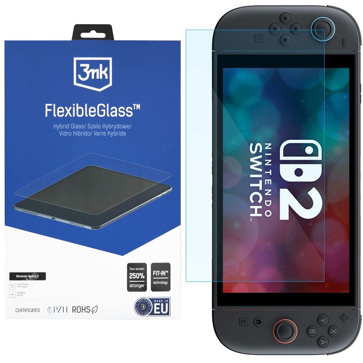 3mk Flexible Glass | Nietłukące Szkło Hybrydowe do Nintendo Switch 2