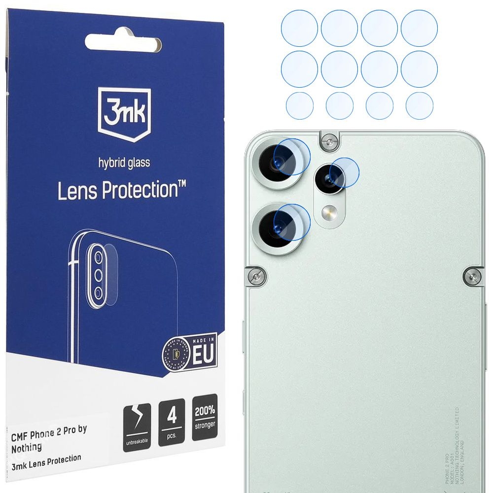 4x 3mk Lens Protection | Szkło Hybrydowe na Obiektyw Aparat do CMF by Nothing Phone 2 Pro 5G