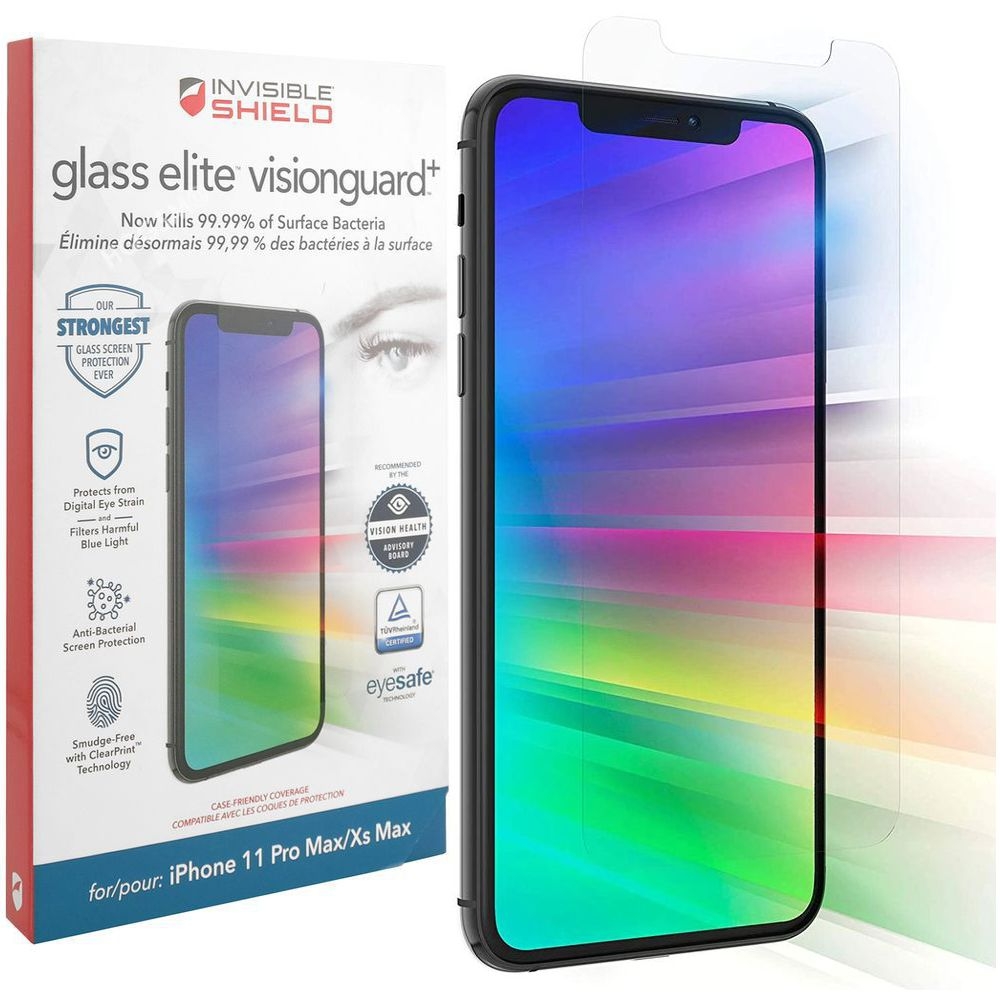 Zagg | Antybakteryjne SZKŁO Hartowane z Technologią Eyesafe do Apple iPhone 11 Pro Max / Xs Max
