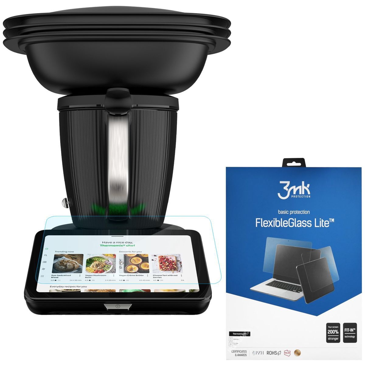 3mk Flexible Glass Lite | Nietłukące Szkło Hybrydowe do Thermomix TM7