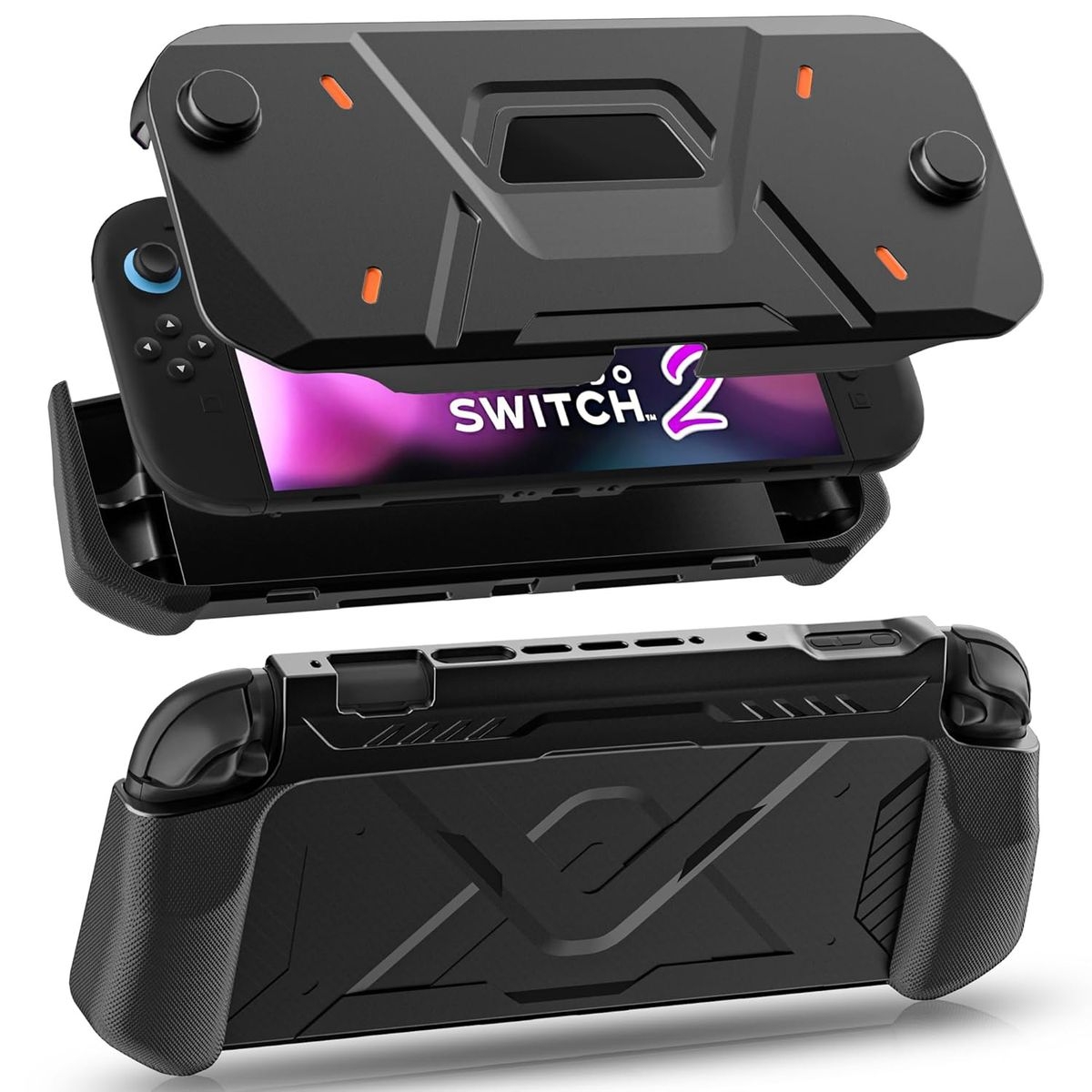 Etui SHELL 360° 2-częściowa obudowa | Czarne do Nintendo Switch 2