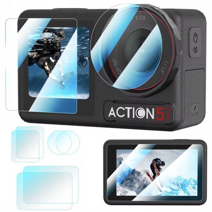 ZESTAW Szkła Ochronne | Szybka do DJI Osmo Action 5 Pro