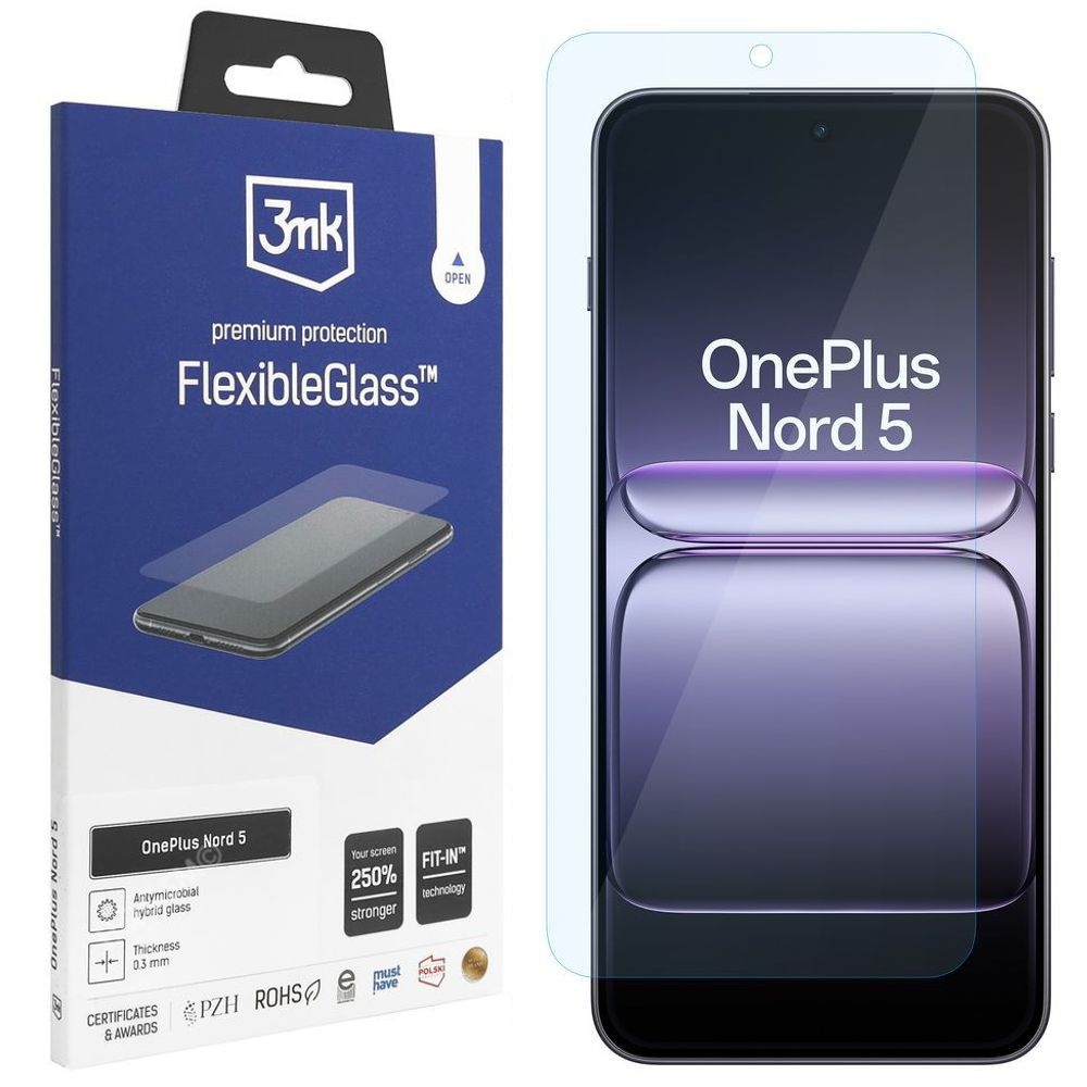 3mk Flexible Glass | Nietłukące Szkło Hybrydowe do OnePlus Nord 5