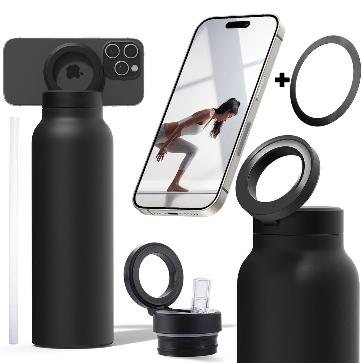 Magiczna Butelka z MagSafe | Bidon Termiczny + Uchwyt | 750ml