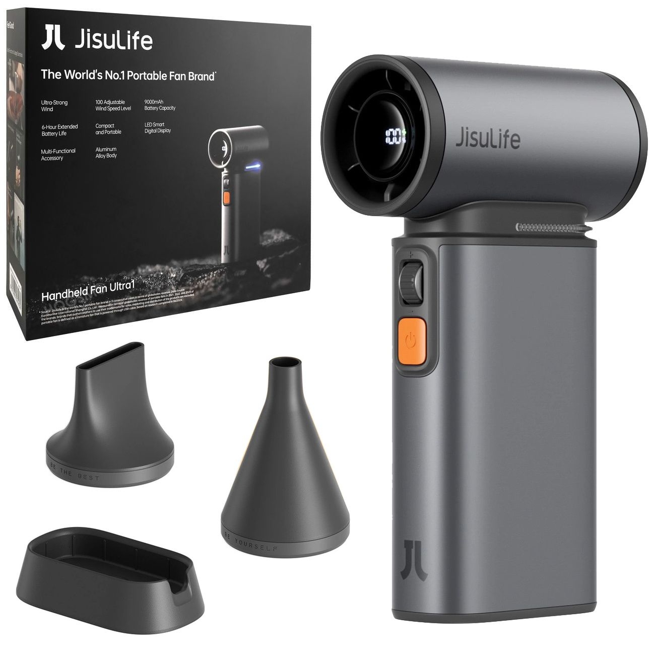 JisuLife Handheld Fan Ultra1 | Przenośny Wiatrak Wentylator | USB-C 9000mAh 73000RPM