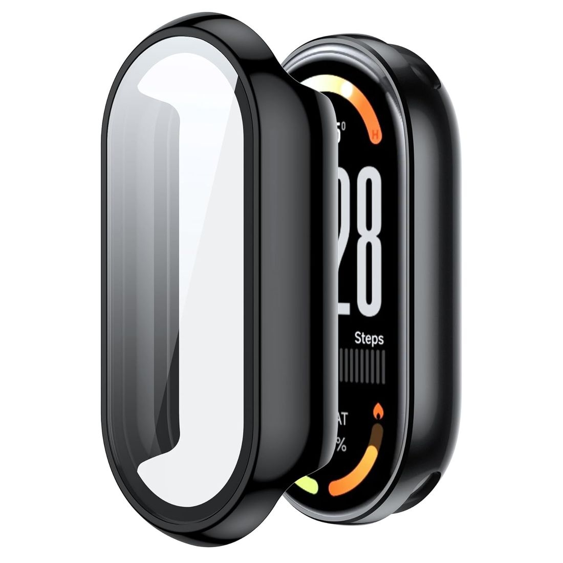 Etui + Szkło Defense 2w1 | Ochrona 360° | Black do Xiaomi Smart Band 10