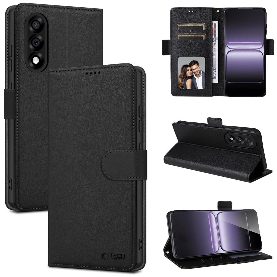 Etui z Klapką Wallet Case | Czarne do OnePlus Nord 5