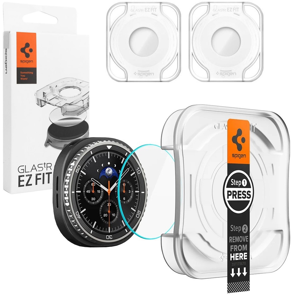 2x SPIGEN Glas.tR EZ FIT Szkło Hartowane + Aplikator do Samsung Galaxy Watch 8 Classic 46mm
