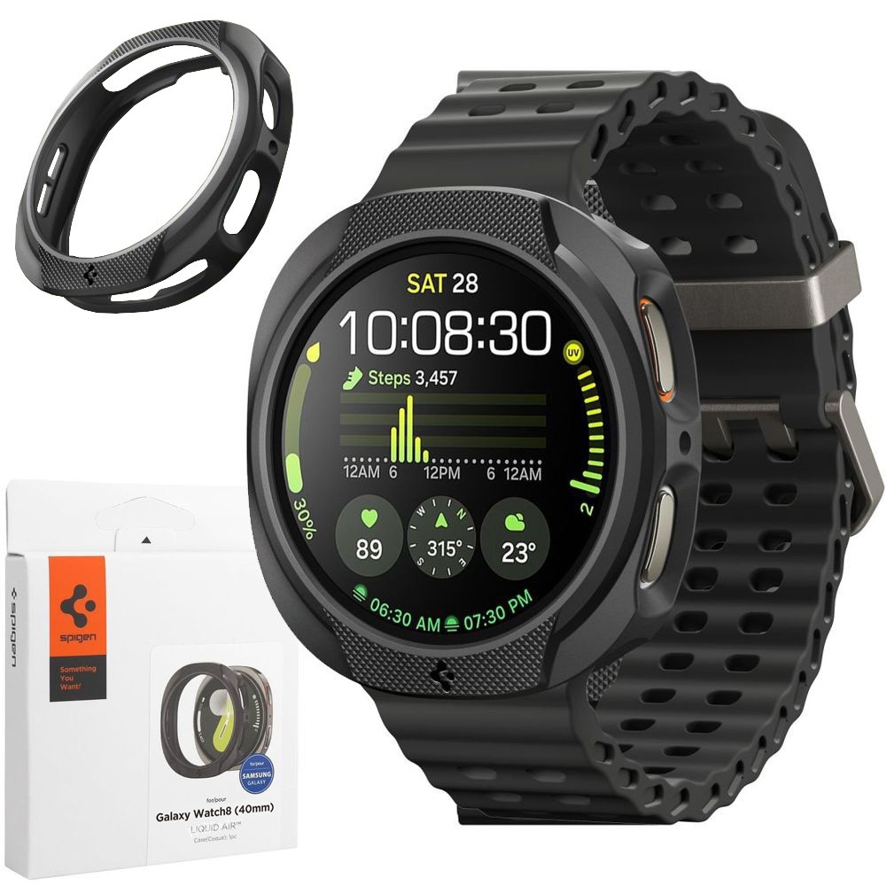 Etui SPIGEN Liquid Air | Matte Black do Samsung Galaxy Watch 8 40mm