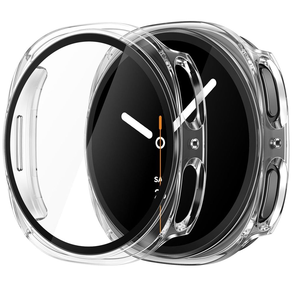 Etui + Szkło Defense 2w1 | Ochrona 360° | Clear do Samsung Galaxy Watch 8 44mm