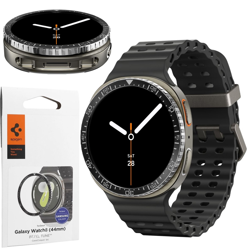 SPIGEN Bezel Tune | Ochronny Pierścień | Black do Samsung Galaxy Watch 8 44mm