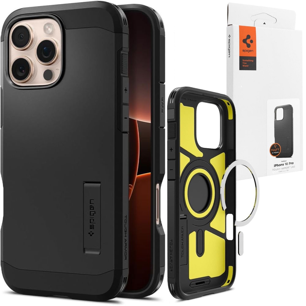 Pancerne Etui SPIGEN Tough Armor z MagSafe | Black do Apple iPhone 16 Pro |