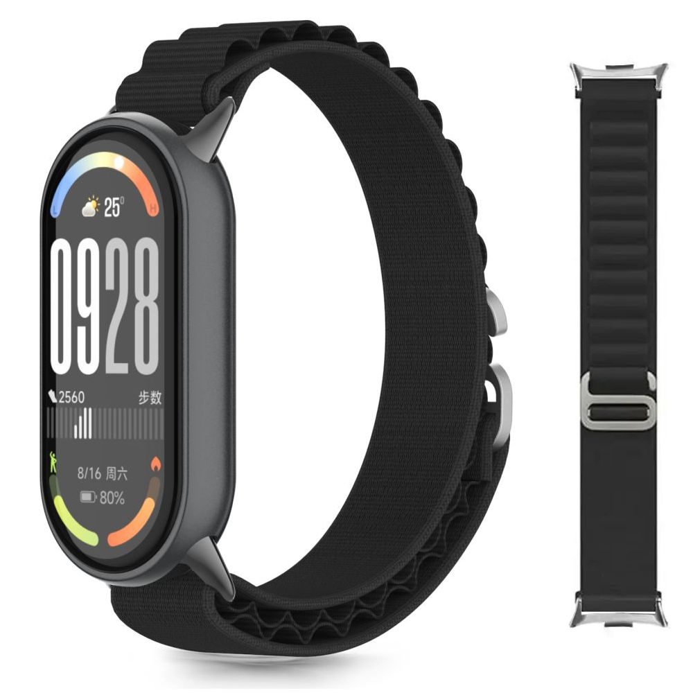 Pasek Alpine Nylon | Black do Xiaomi Smart Band 10 / 9 / 8 / NFC