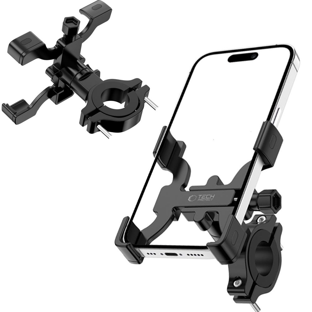 Metalowy Uchwyt Rowerowy na Telefon | Skręcany Na Kierownicę