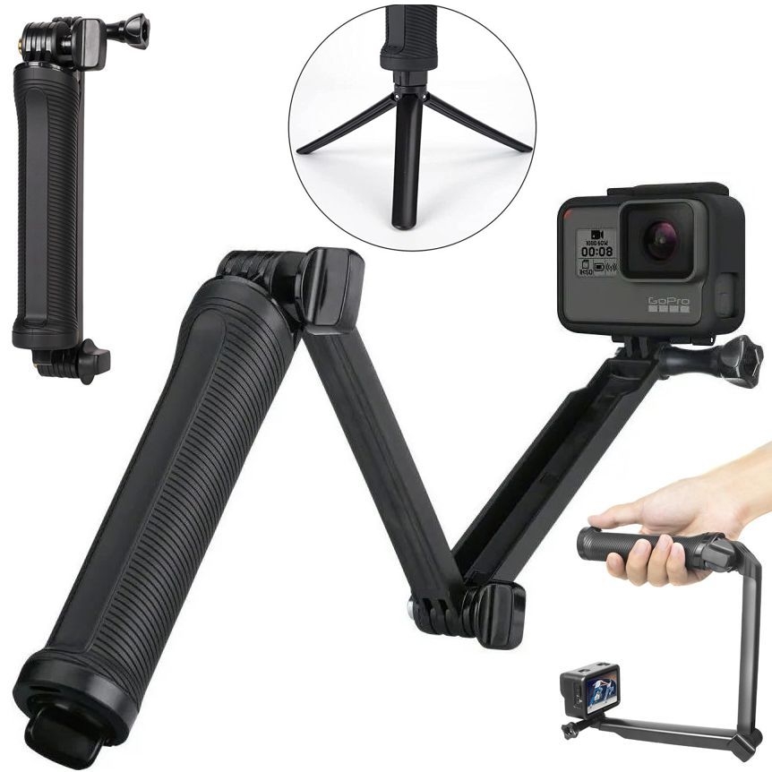3-WAY | Statyw Selfie Stick Uchwyt do Kamerki GoPro SJCAM