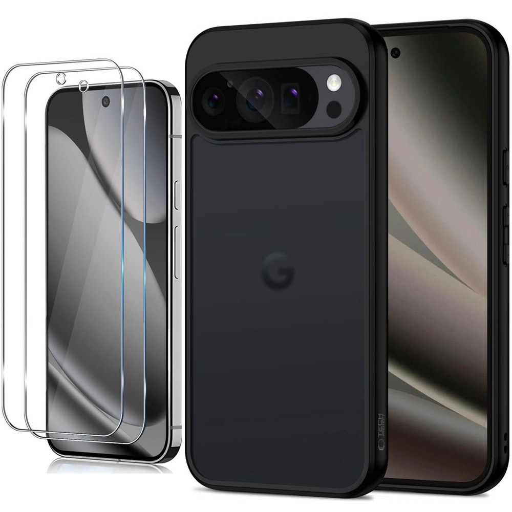 Etui Hybrydowe Matte Case | Black + 2x SZKŁO do Google Pixel 10 Pro XL