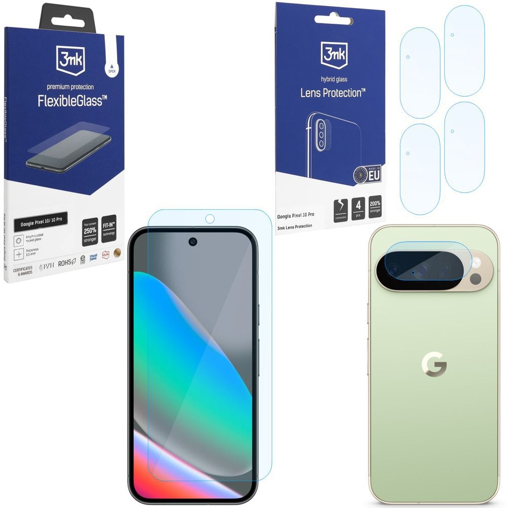 SZKŁO 3mk Flexible Glass + 4x SZKŁO na Aparat do Google Pixel 10 Pro