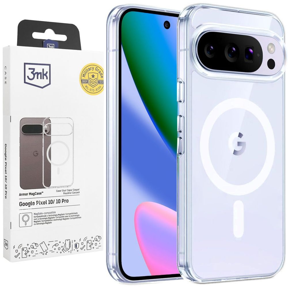 Etui 3mk Armor MagCase z Qi2 PixelSnap | Clear do Google Pixel 10 / 10 Pro