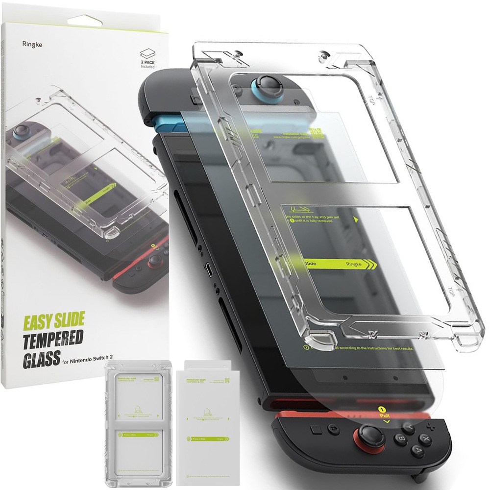 2x Szkło Hartowane RINGKE Easy Slide Tempered Glass + Aplikator do Nintendo Switch 2