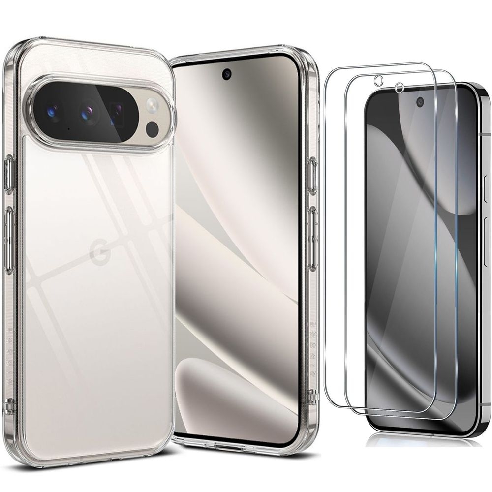 Etui RINGKE Fusion | Bezbarwne | Clear + 2x SZKŁO do Google Pixel 10 Pro XL