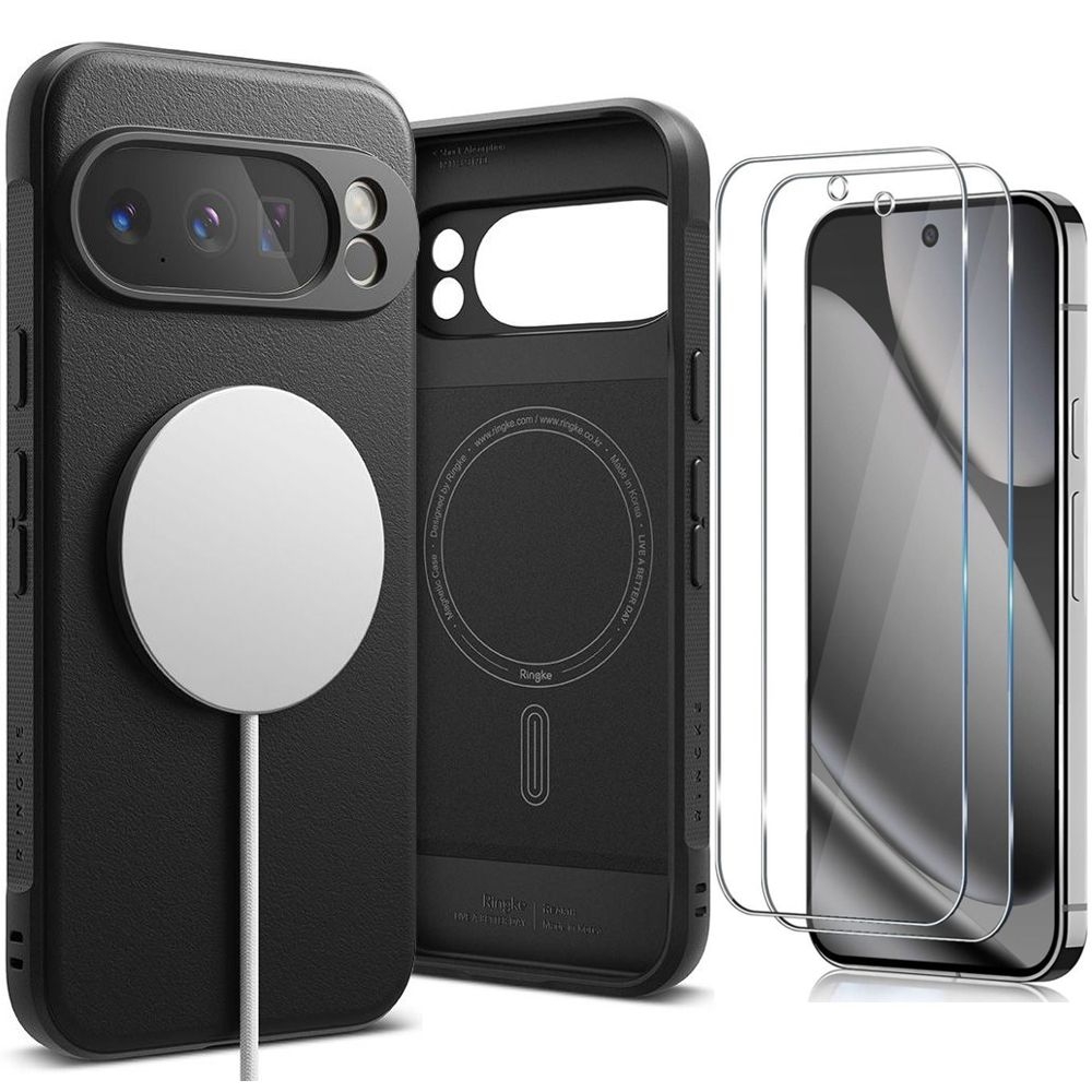 Etui RINGKE Onyx Magnetic z PixelSnap | Black + 2x SZKŁO do Google Pixel 10 Pro XL