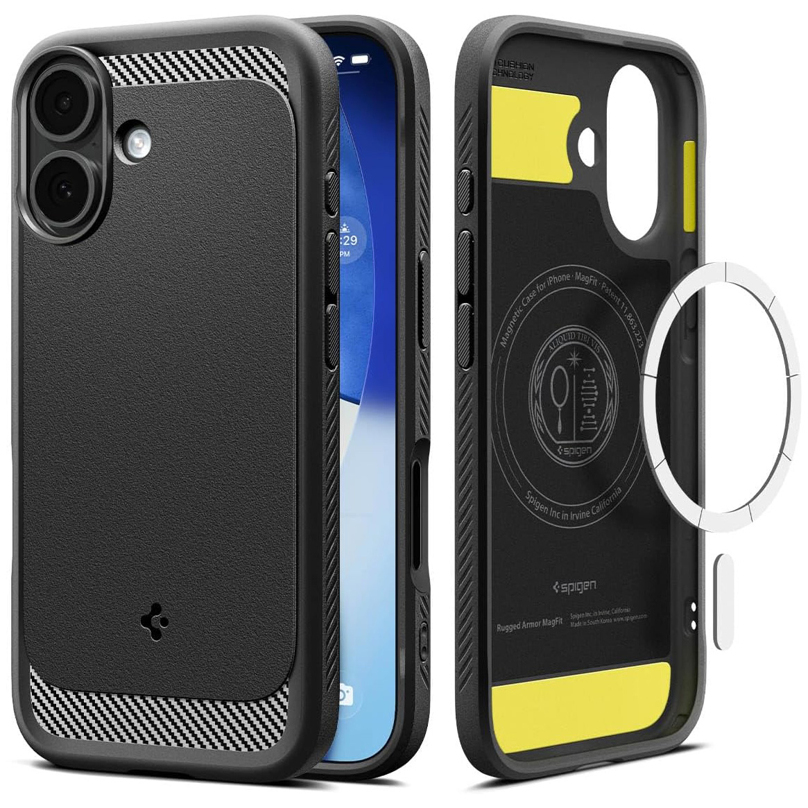 Etui SPIGEN Rugged Armor MagSafe | Black do Apple iPhone 17 |