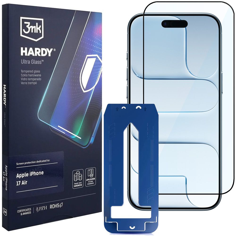 3mk HARDY Glass | Szkło Hartowane PREMIUM 9H do Apple iPhone Air