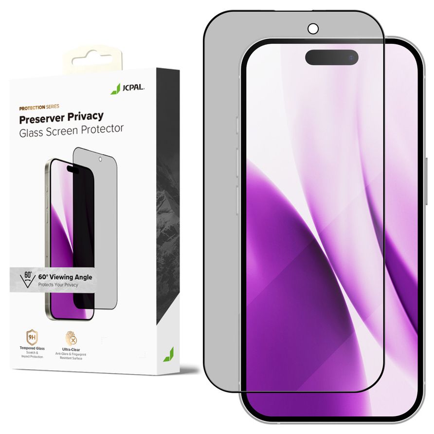 JCPAL Preserver Privacy Glass | SZKŁO Prywatyzujące do Apple iPhone 17 |