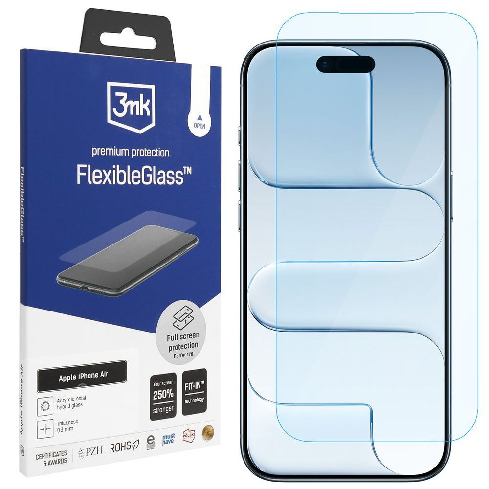 3mk Flexible Glass | Nietłukące Szkło Hybrydowe do Apple iPhone Air