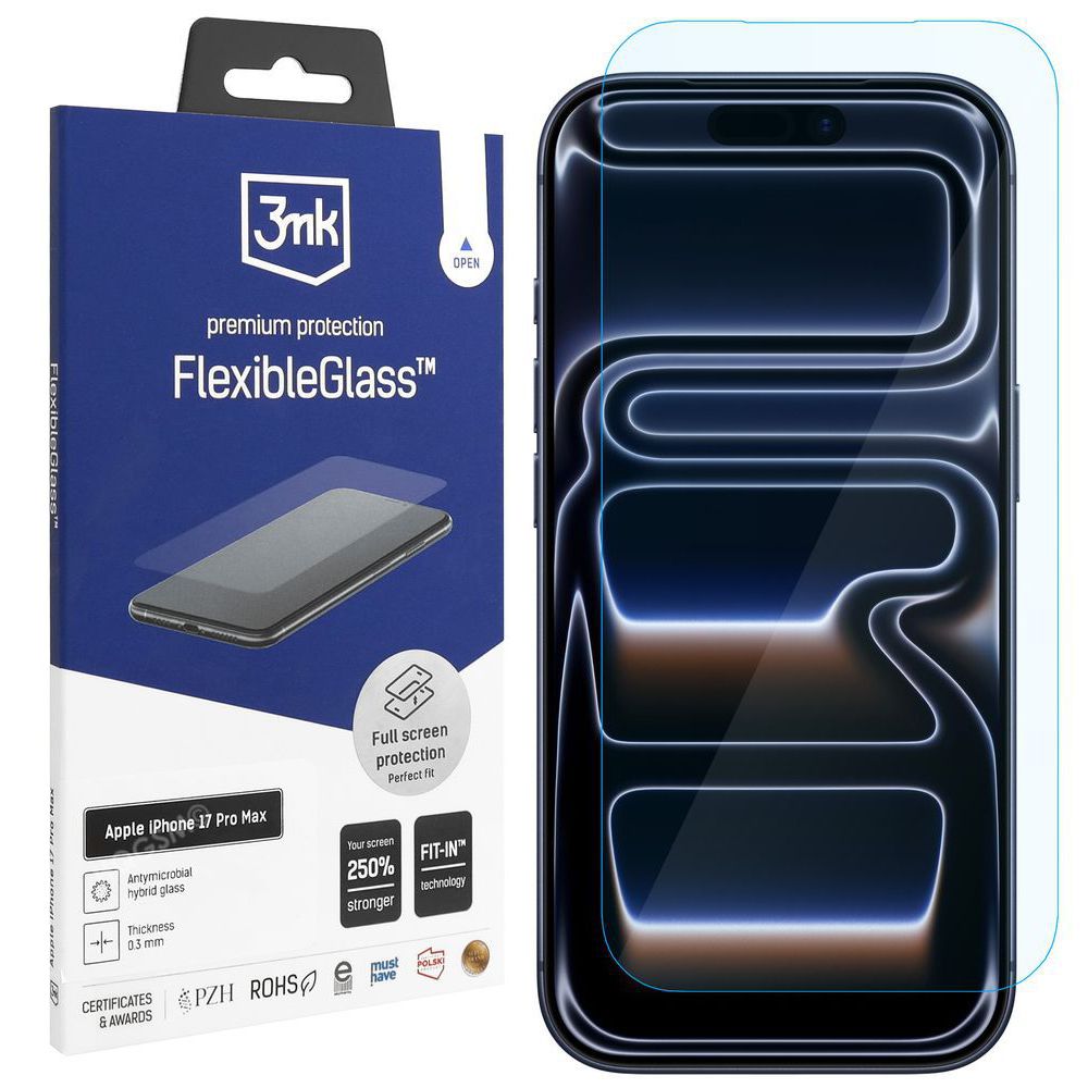 3mk Flexible Glass | Nietłukące Szkło Hybrydowe do Apple iPhone 17 Pro Max
