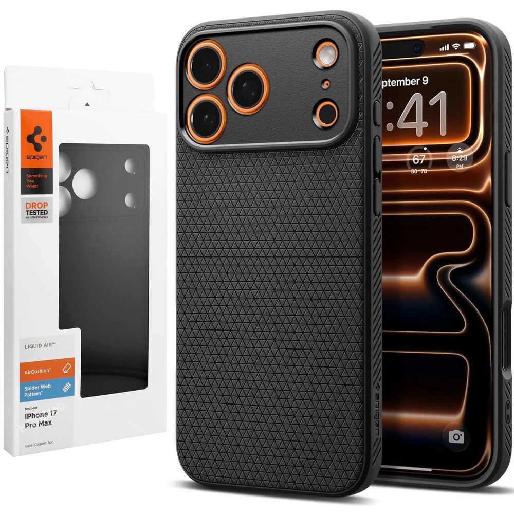 Etui SPIGEN Liquid Air | Black do Apple iPhone 17 Pro Max