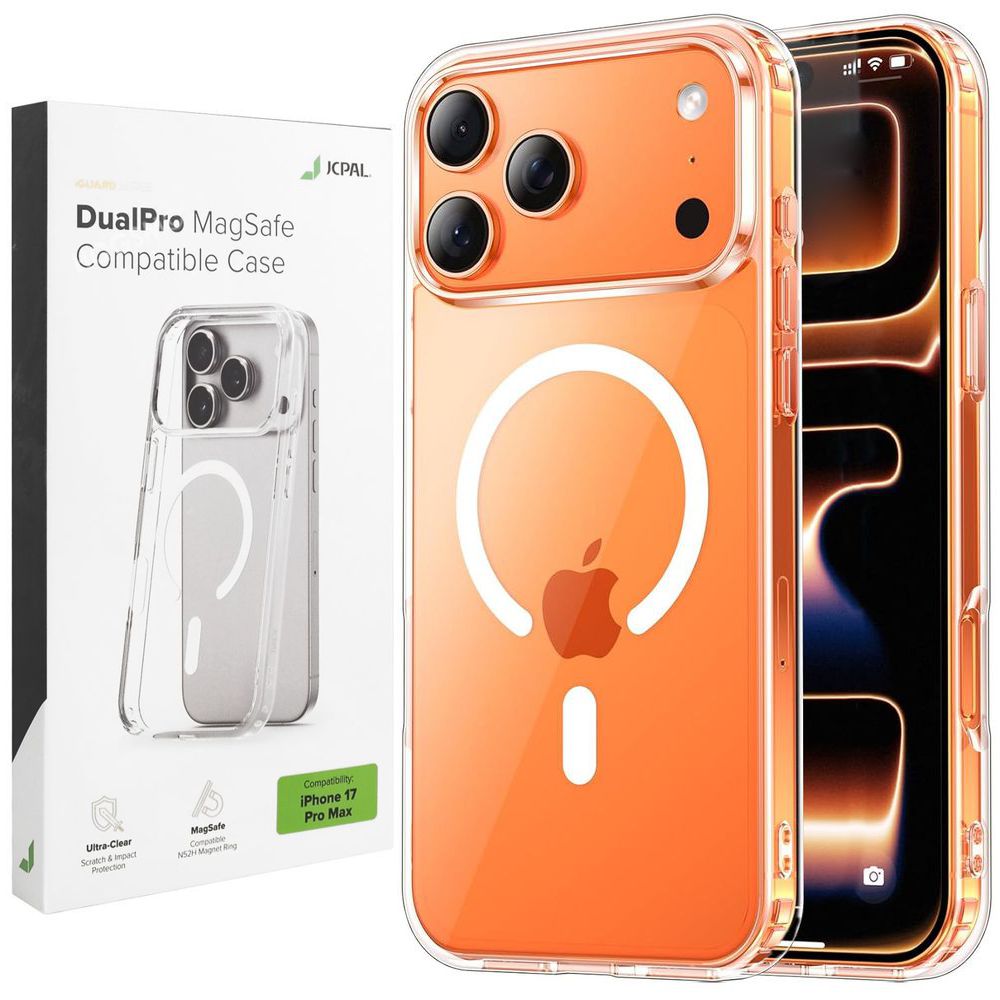 Etui JCPAL DualPro MagSafe Case | Crystal Clear do Apple iPhone 17 Pro Max