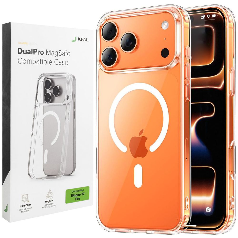 Etui JCPAL DualPro MagSafe Case | Crystal Clear do Apple iPhone 17 Pro |