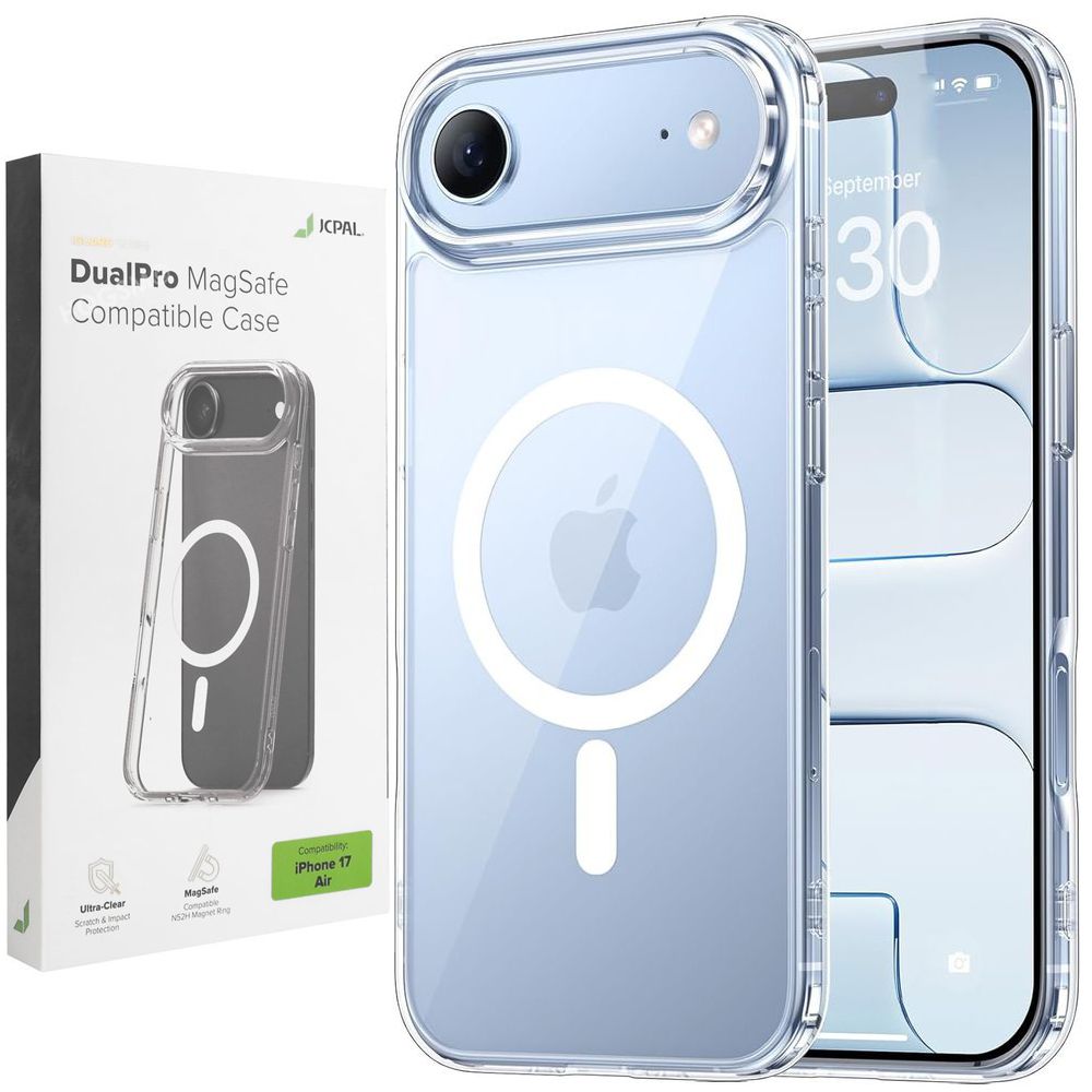 Etui JCPAL DualPro MagSafe Case | Crystal Clear do Apple iPhone Air