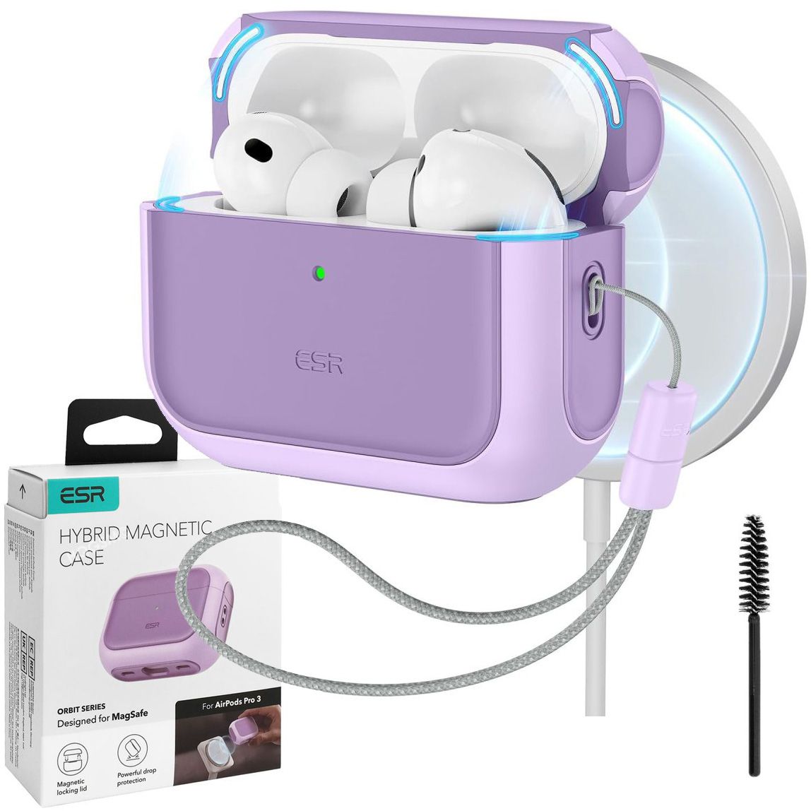 Etui ESR Orbit MagSafe | Lavender do Apple AirPods Pro 3