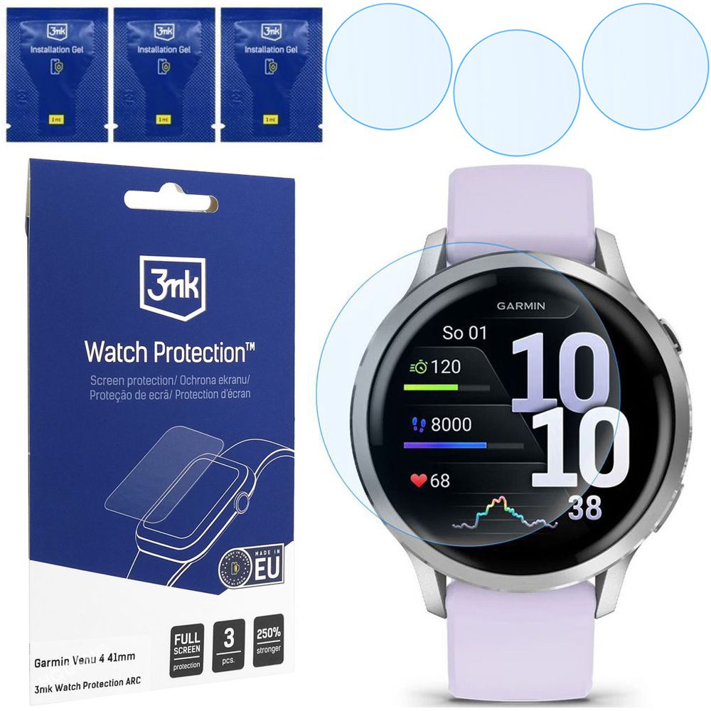 3x Folia Hydrożelowa 3mk Watch Protection do Garmin Venu 4 41mm