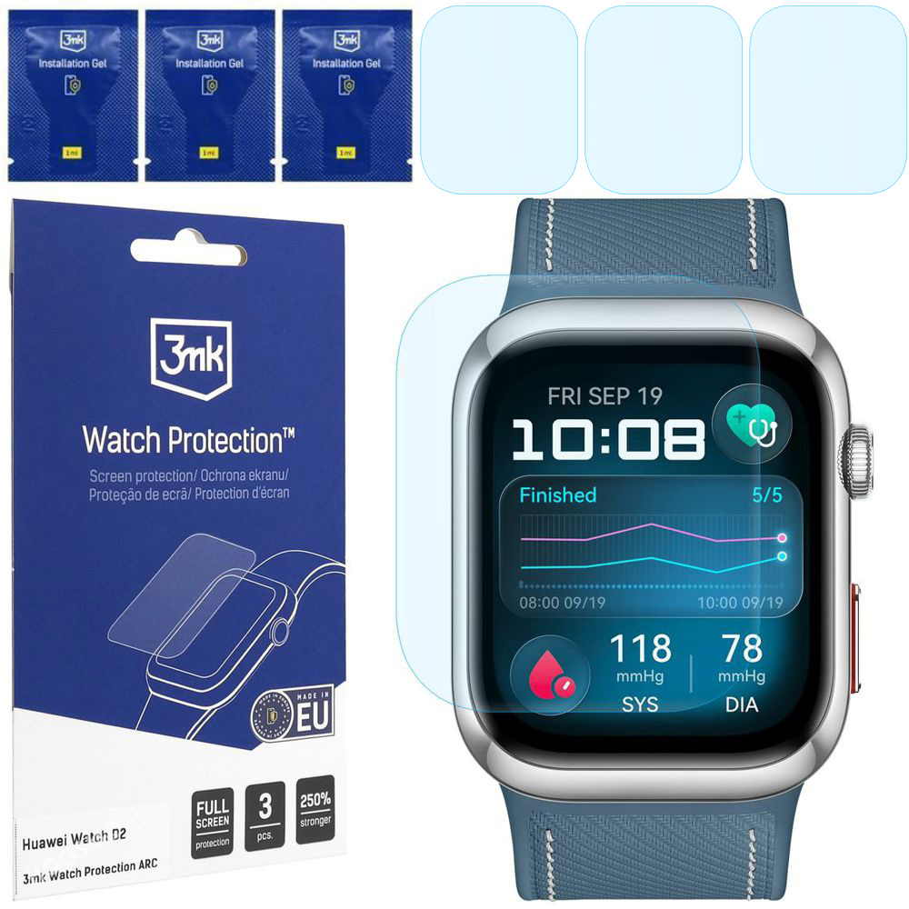 3x Folia Hydrożelowa 3mk Watch Protection do Huawei Watch D2